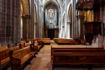 Interior of St. Peter's Cathedral, Geneva, Switzerland