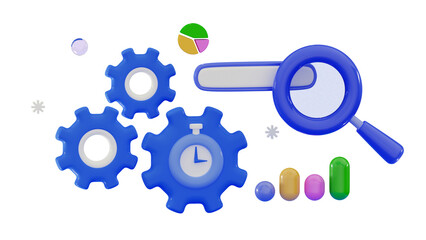 3d Seo keyword ranking Research concept Professional SEO service