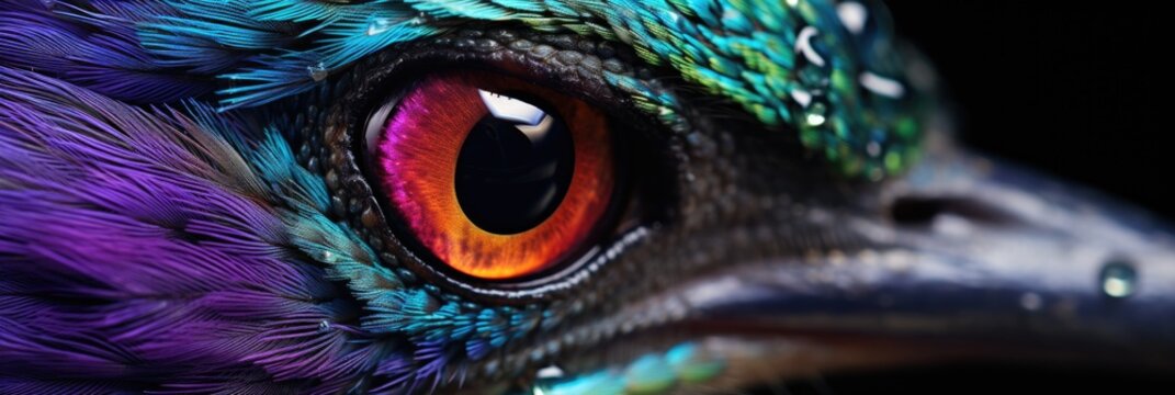 An in-depth view of a hummingbird's close-up focused stare