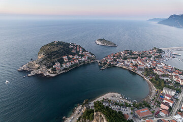 Beautiful Aerial view of Amasra in Bartin Turkey