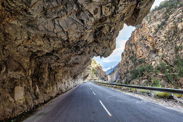 Infamous roads of Kinnaur valley in the mountains