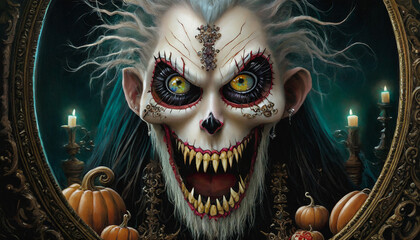 carnival mask in the night