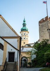 Central tower of Castle in Mikulov town, Czech Republic