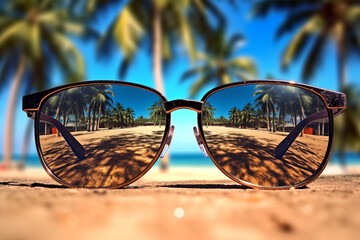 sunglasses on the beach
