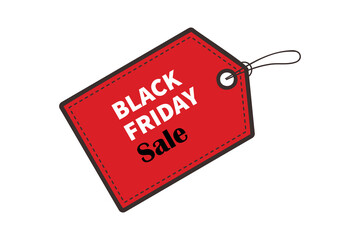 Black Friday sales tag. EPS 10 vector, grouped for easy editing. There are no open shapes or contours. Black Friday design, sale, discount, advertising, marketing price tag.