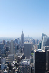 Fototapeta na wymiar Beautiful view of the skyline of Manhattan from the Top of the Rock Observation Deck at the Rockefeller Center in New York City, New York, USA
