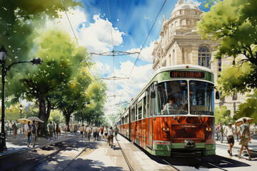 Sustainable transportation options such as electric bikes. Generative Ai.