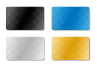 Blank Credit Card or Empty Business Card. Vector Illustration Isolated on White Background. 