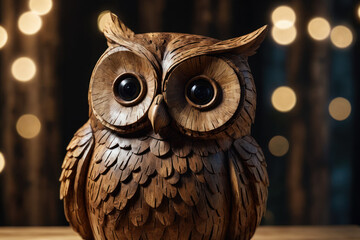 Wood Owl Nature Furniture Decorative