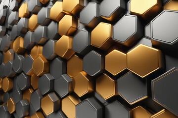 abstract 3d rendering of hexagons with honeycomb background abstract 3d rendering of hexagons with honeycomb background abstract background with hexagons