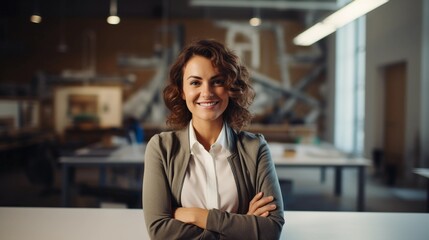 Portrait of a young construction engineer, diversity in the architectural profession