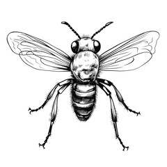 Hand Drawn Flat Color Firefly Illustration
