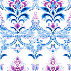 Fototapeta na wymiar royal floral seamless tile