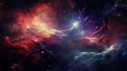 Energy formation in the universe, galaxy, stars, concept art, space art, space opera - obrazy, fototapety, plakaty