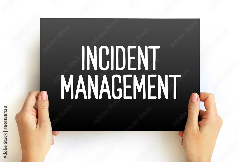 Poster incident management - process used to respond to an unplanned event or service interruption and rest