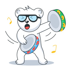 Playing Tambourine