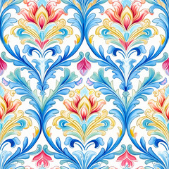 Thai-chinese style floral seamless pattern