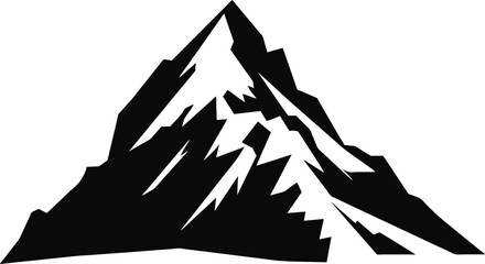 Mountains vector.Mountain range silhouette isolated vector illustration. Mountains silhouette.