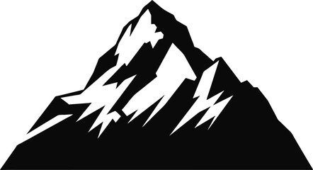 Mountains logo template vector on white background