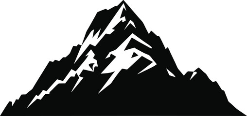 mountains silhouette design. adventure logo, sign and symbol.