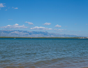 Landscape with Adriatic Sea and Velebit Mountains in second plan