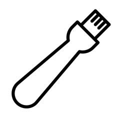 pastry brush icon in line