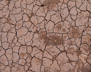 Detail of soil erosion during heavy drought