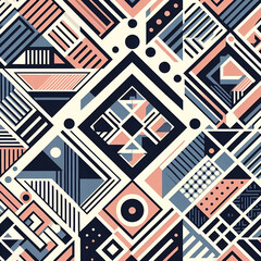 Bauhaus composition artwork made with vector abstract elements, lines and bold geometric shapes, useful for website background, poster art design. Geometric abstract pattern.
