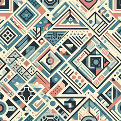 Bauhaus composition artwork made with vector abstract elements, lines and bold geometric shapes, useful for website background, poster art design. Geometric abstract pattern.
