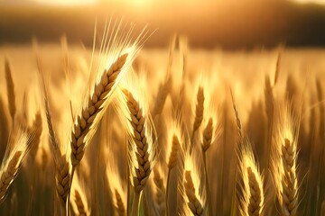 Ear of wheat growing in fiel