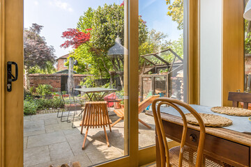 Contemporary, eclectic kitchen in a leafy suburb of  England