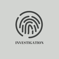 fingerprint outline vector in eps 8 shape