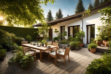 luxury home with garden