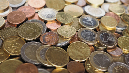 euro coins background