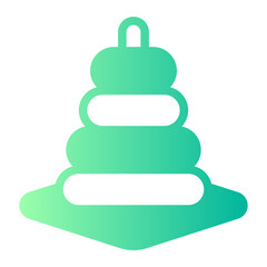 stacking rings gradient icon