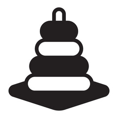 stacking rings glyph icon