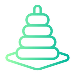 stacking rings gradient icon