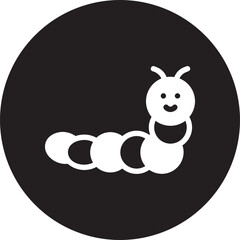 caterpillar glyph icon