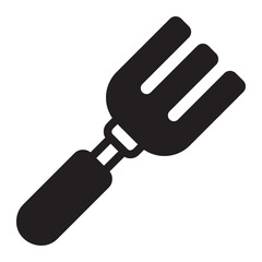 pitchfork glyph icon