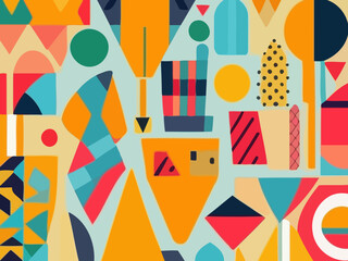 Abstract geometric pattern. Colorful background. Vector illustration.