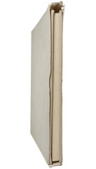Book spine, block in a cover.  Vertical orientation. isolated on a transparent background