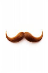 Obraz premium Curly brown mustache isolated on a white background. High quality illustration