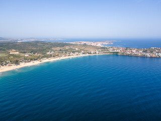 Naklejka na ściany i meble Aerial view of Smokinya Beach near Sozopol, Bulgaria