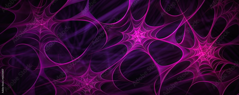 Canvas Prints pink and purple spider web background generative ai