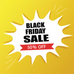  vector black friday sale banner with discount offer details