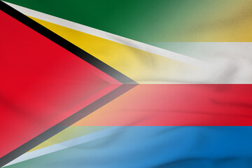 Guyana and Comoros government flag international contract COM GUY