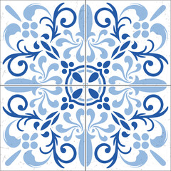 Collection of vintage style tiles. Modular geometric design with ornamental elements.