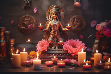 Statue of Mother Lakshmi for Diwali festival concept