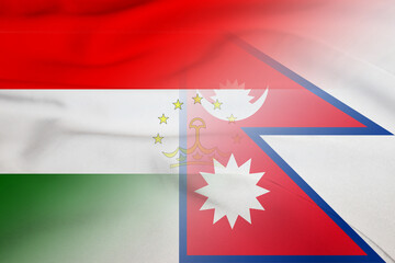 Tajikistan and Nepal political flag international relations NPL TJK