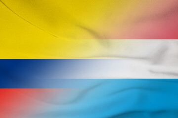 Colombia and Luxembourg state flag international contract LUX COL